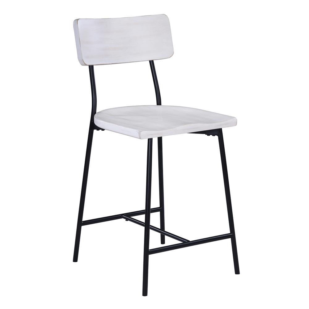Bari Wood and Metal Modern Counter Stool