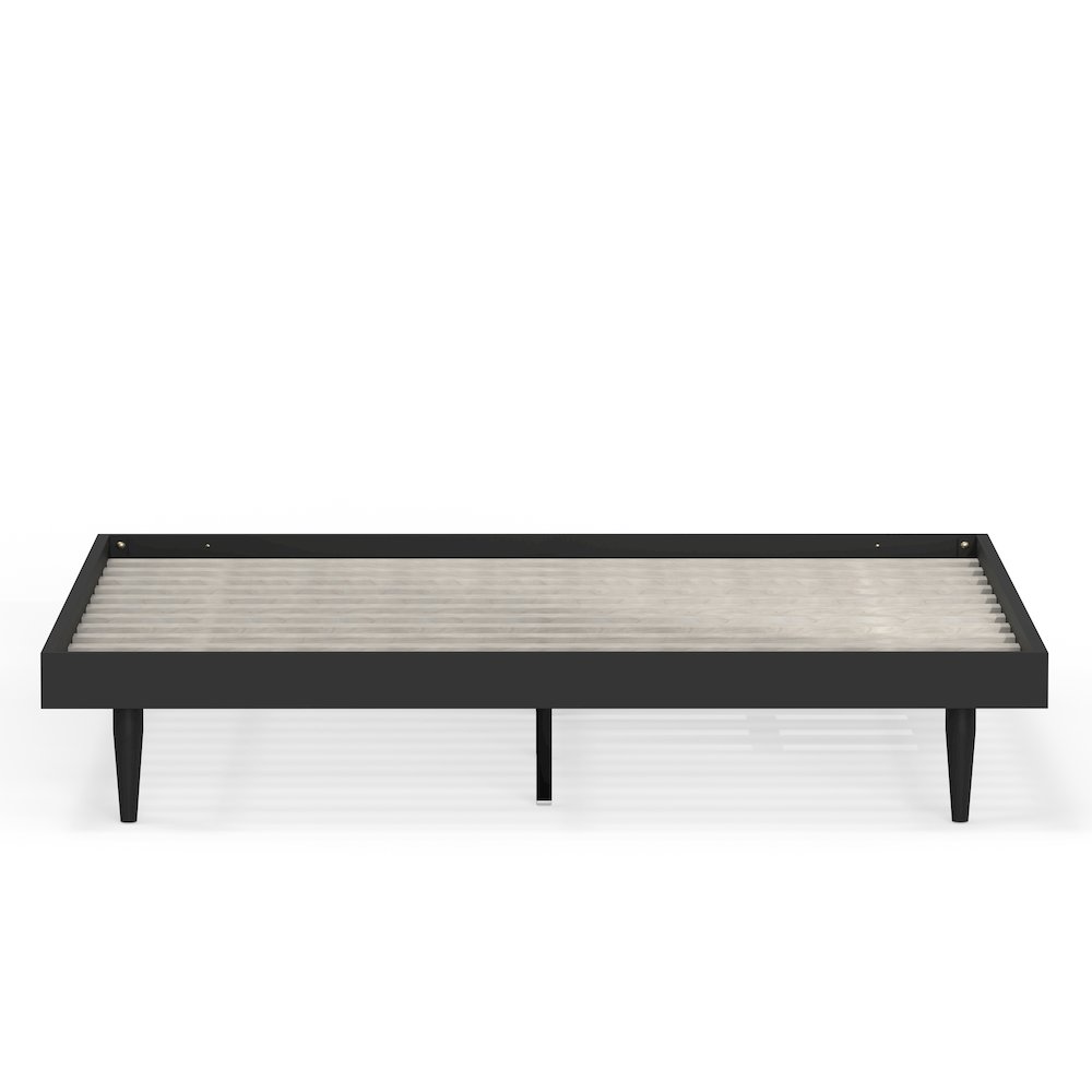Sachse King Solid Wood Platform Bed Frame Black