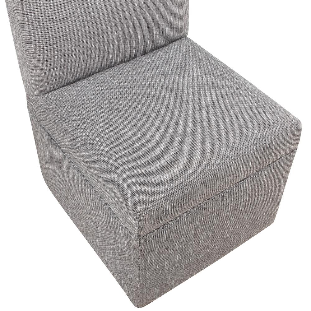 Delray Modern Upholstered Castered Chair in Ashen Grey
