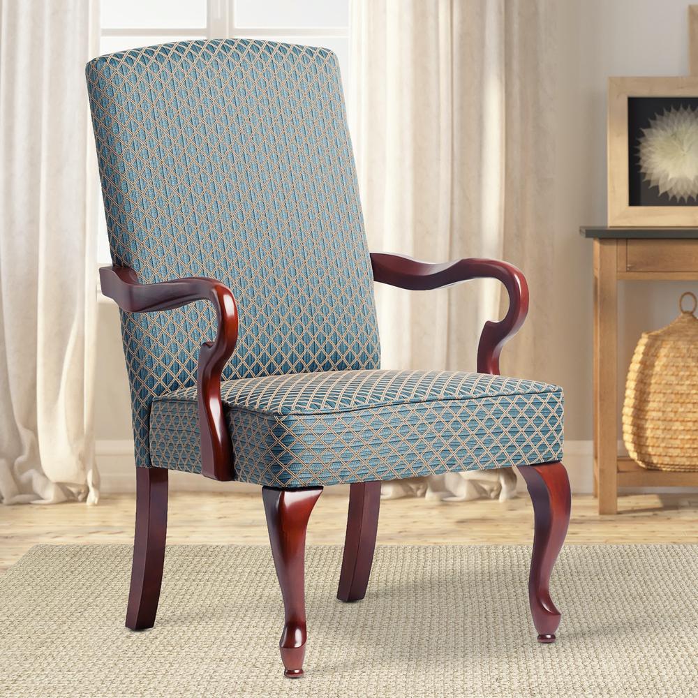 Derby Blue Gooseneck Arm Chair