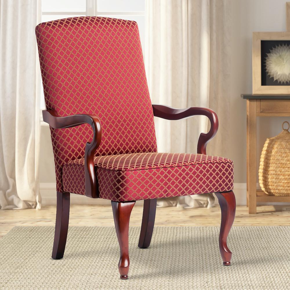 Derby Red Gooseneck Arm Chair