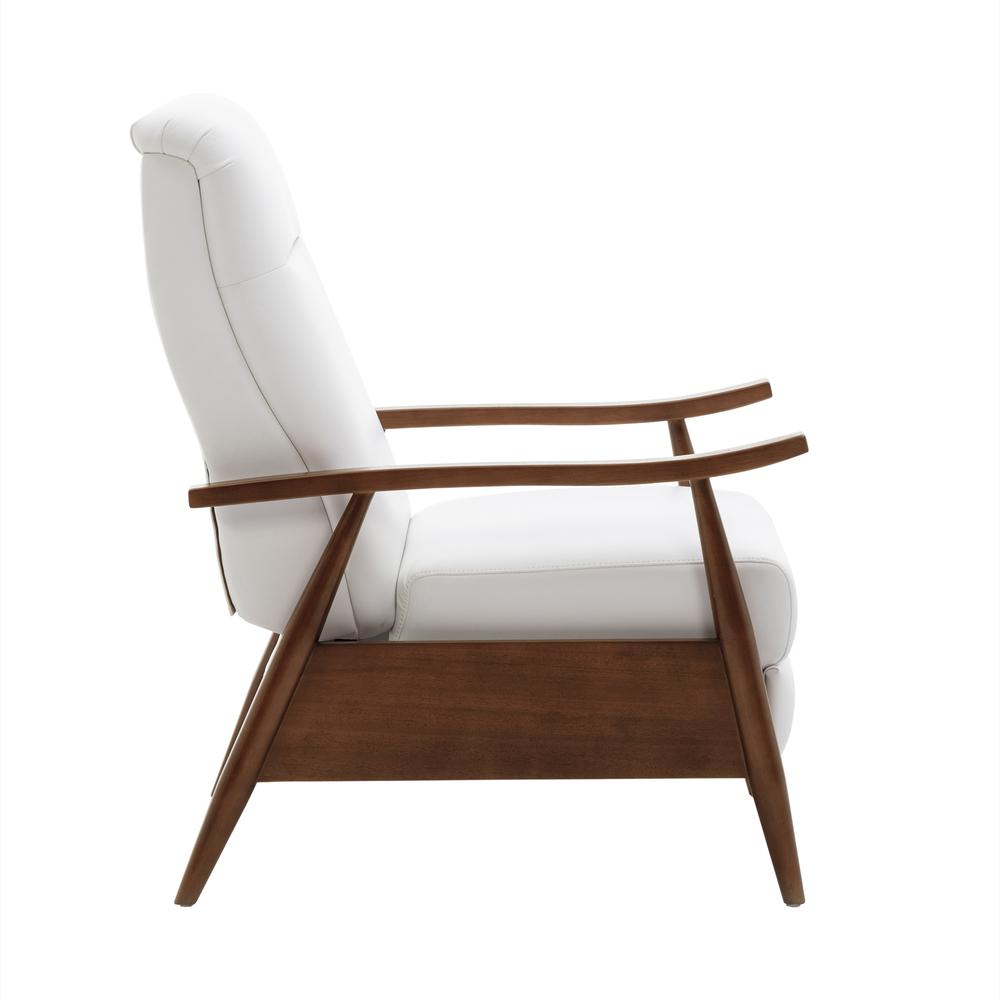 Solaris Wood Arm Push Back Recliner – Milky