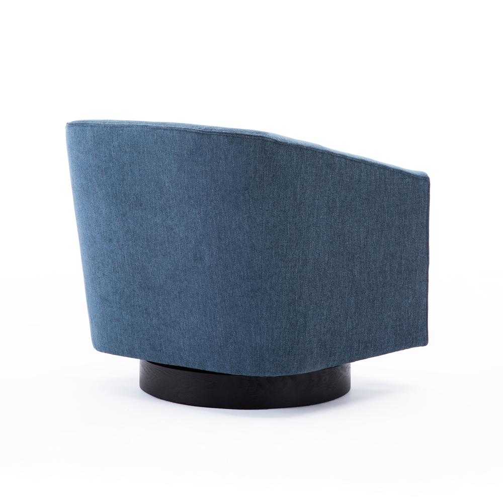 Geneva Cadet Blue Wood Base Swivel Chair