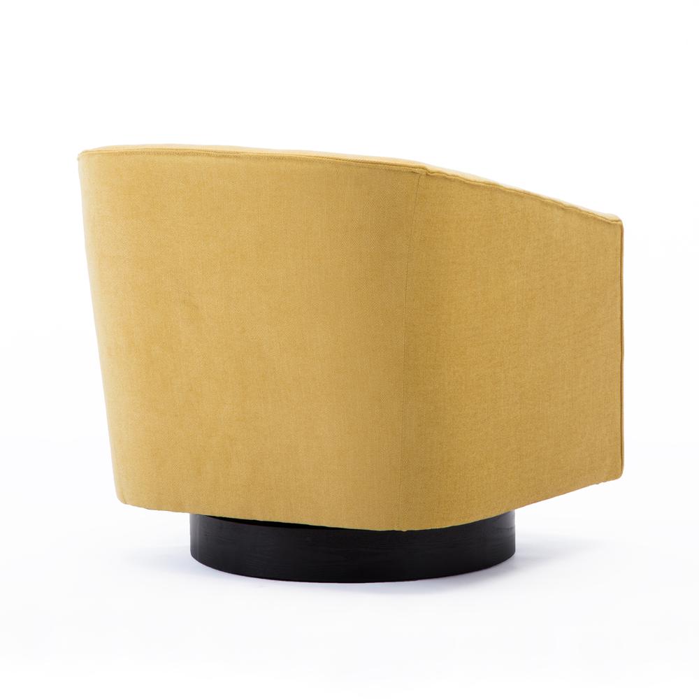 Geneva Goldenrod Wood Base Swivel Chair