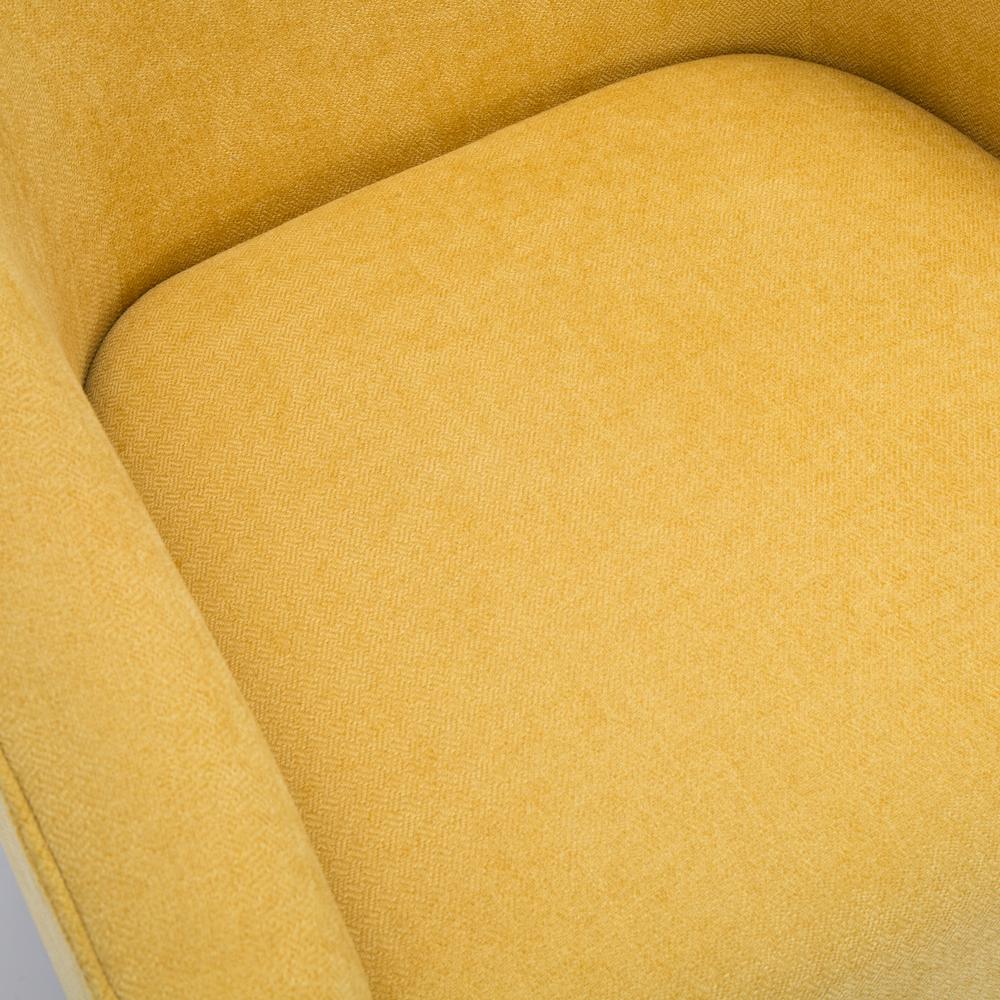 Geneva Goldenrod Wood Base Swivel Chair