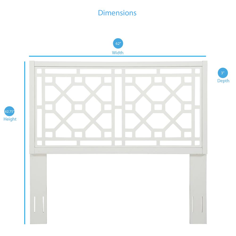 Thomas Chippendale White Headboard – Queen/Full