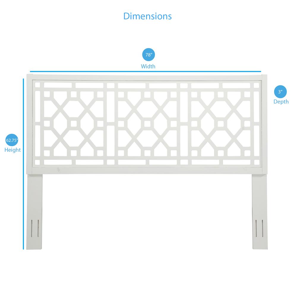 Thomas Chippendale White Headboard – King
