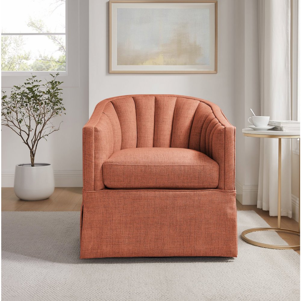 Sanibel Skirted Swivel Accent Chair