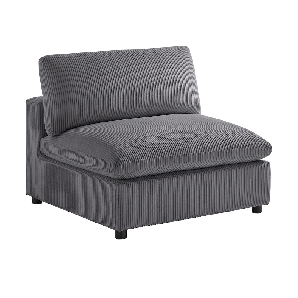 Casella Armless Chair – Charcoal Corduroy