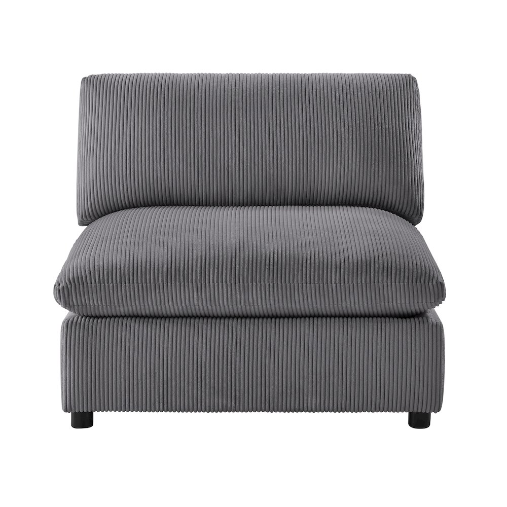 Casella Armless Chair – Charcoal Corduroy