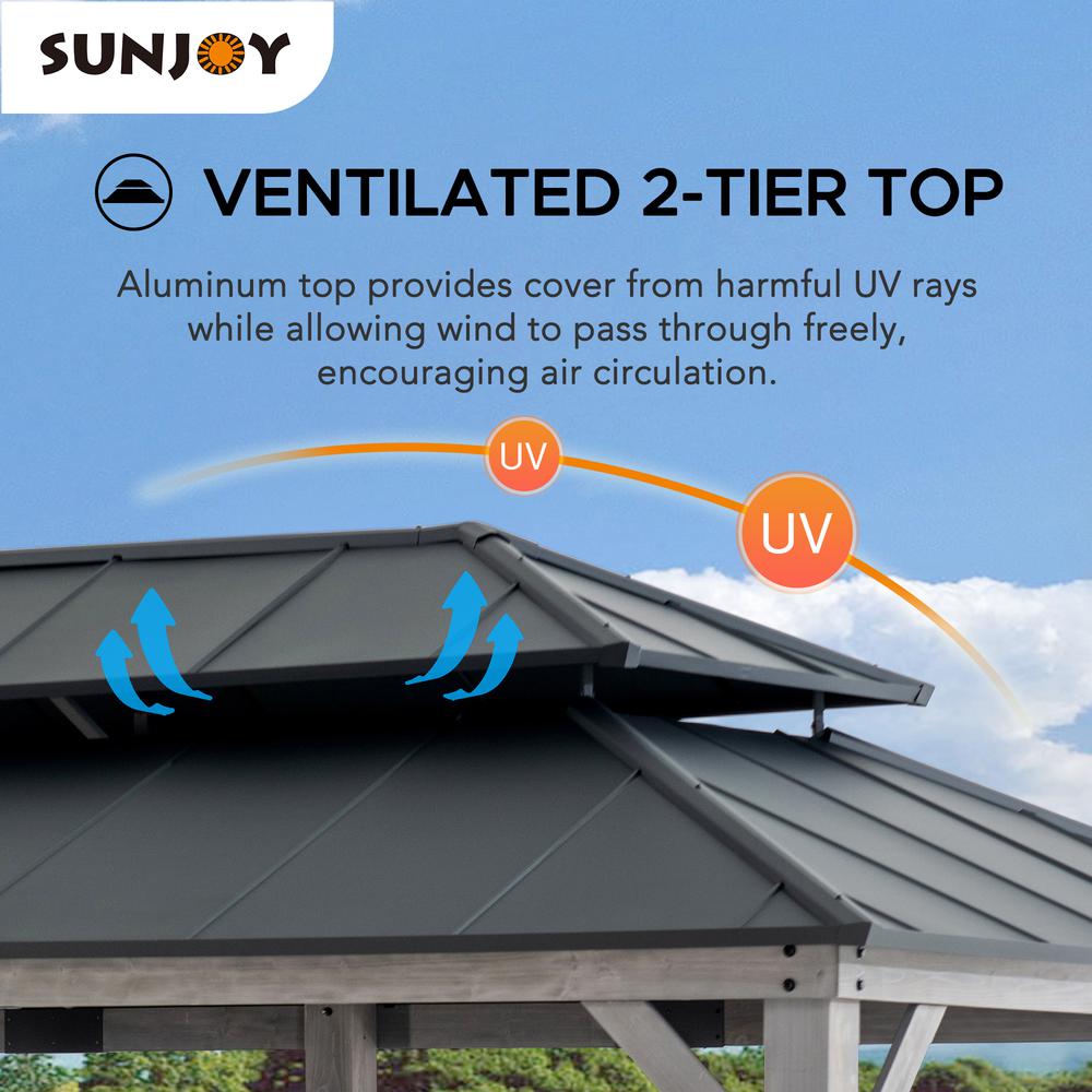 Outdoor Patio Aluminum Hardtop Gazebo