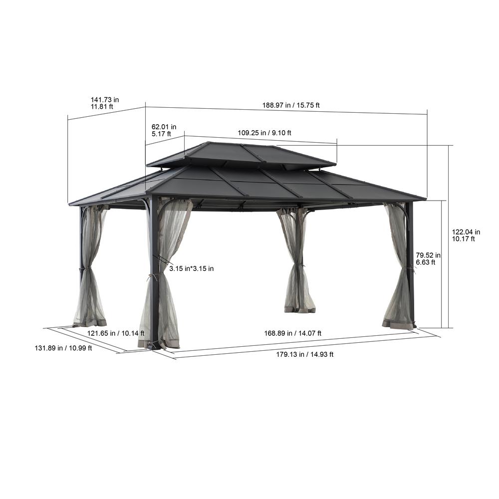 Heavy Duty Steel Frame Metal Gazebo