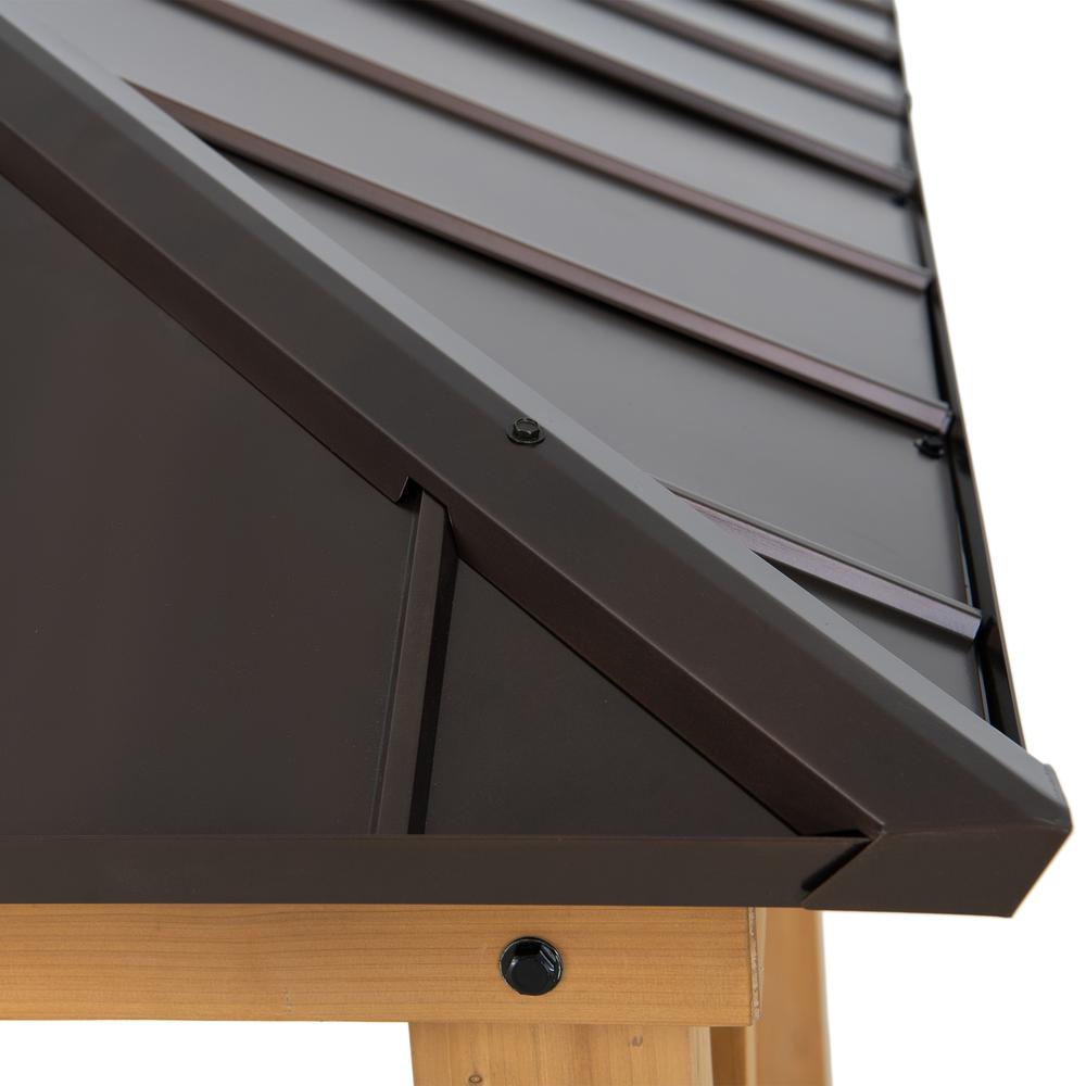 Cedar Framed Gazebo with Steel & Polycarbonate Hip Roof Hardtop