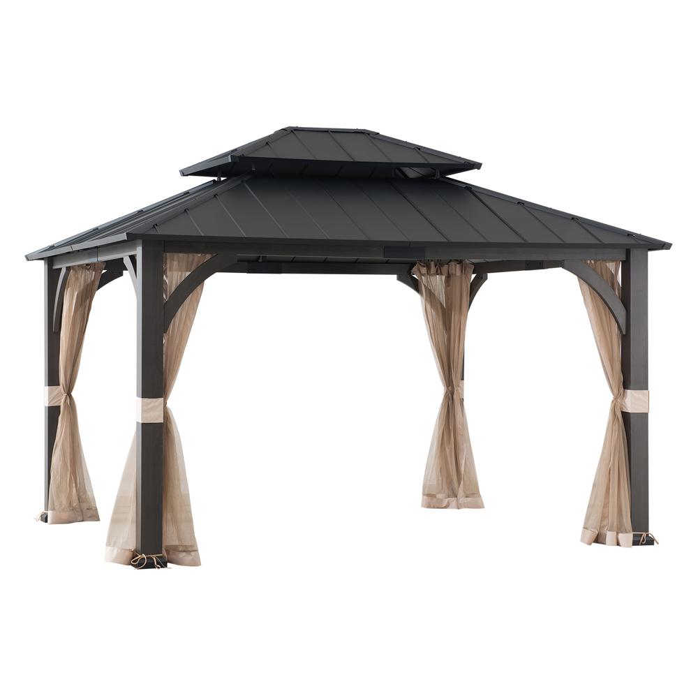 13 ft. x 15 ft. Churchill Hard Top Gazebo With Netting