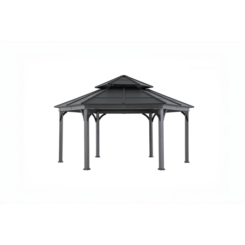 15 ft. x 18 ft. Ashland Hexagon Hardtop Gazebo with Aluminum Frame