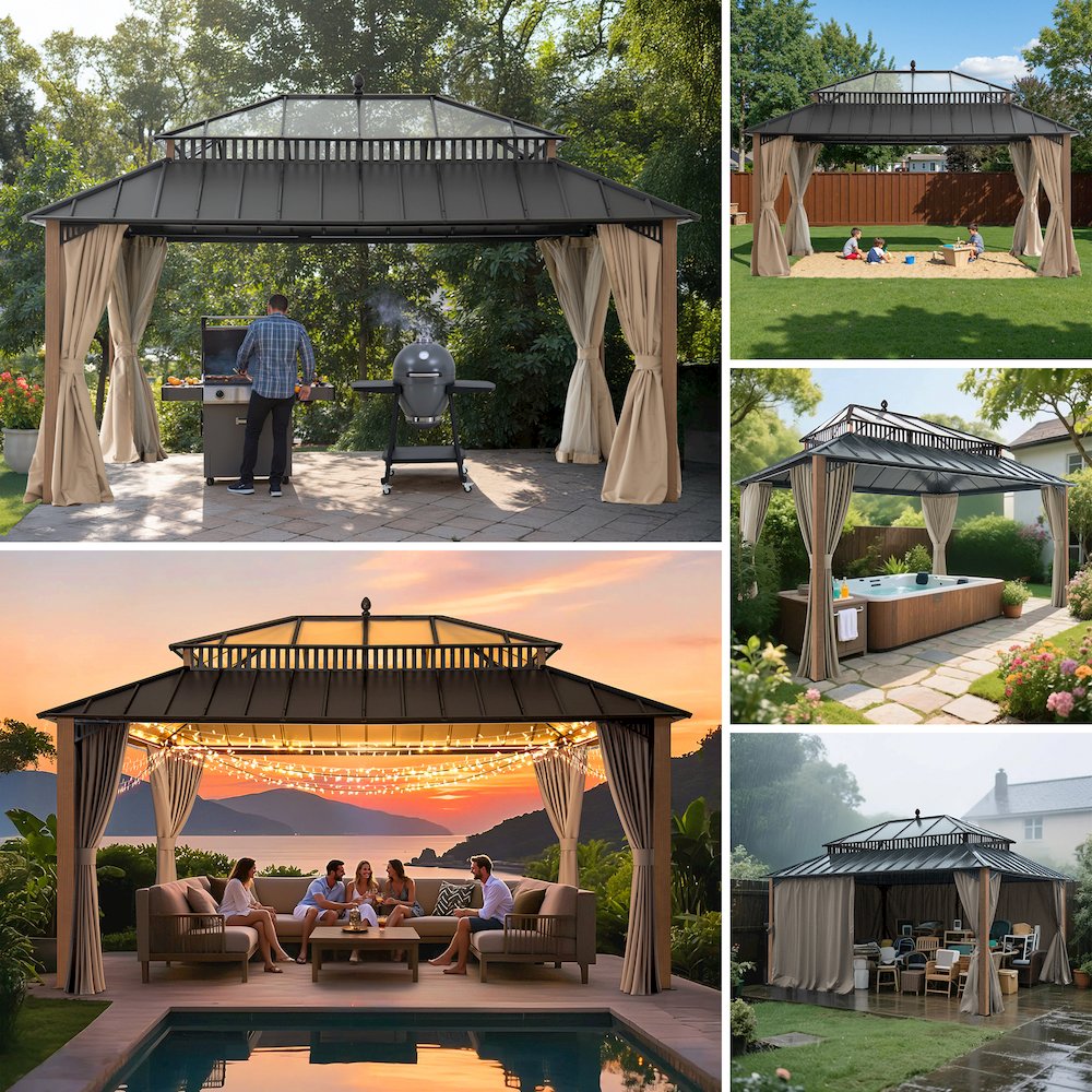 Steel & Polycarbonate Roof – Extra-Tall