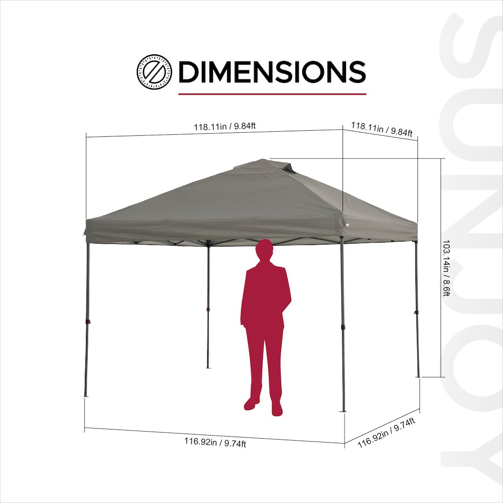 10 ft. x 10 ft. POP UP Gazebo with Detachable LED Light