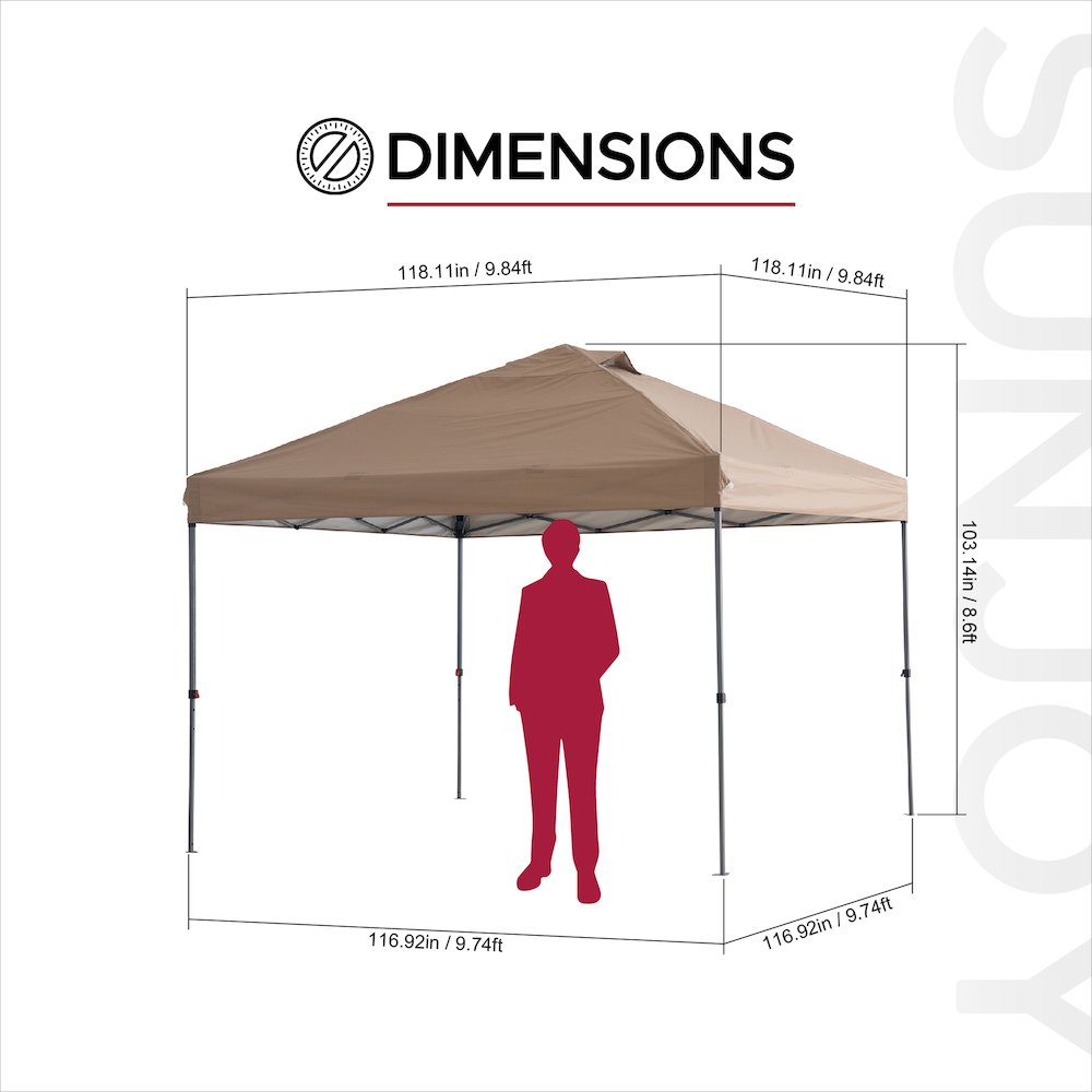 10 ft. x 10 ft. POP UP Gazebo with Detachable LED Light