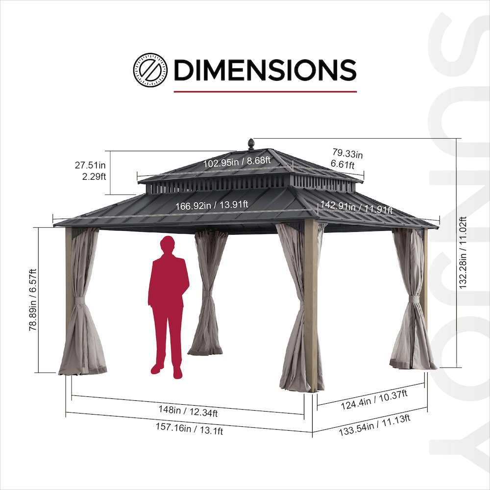 14 ft. x 12 ft. Kingston Extra-Tall