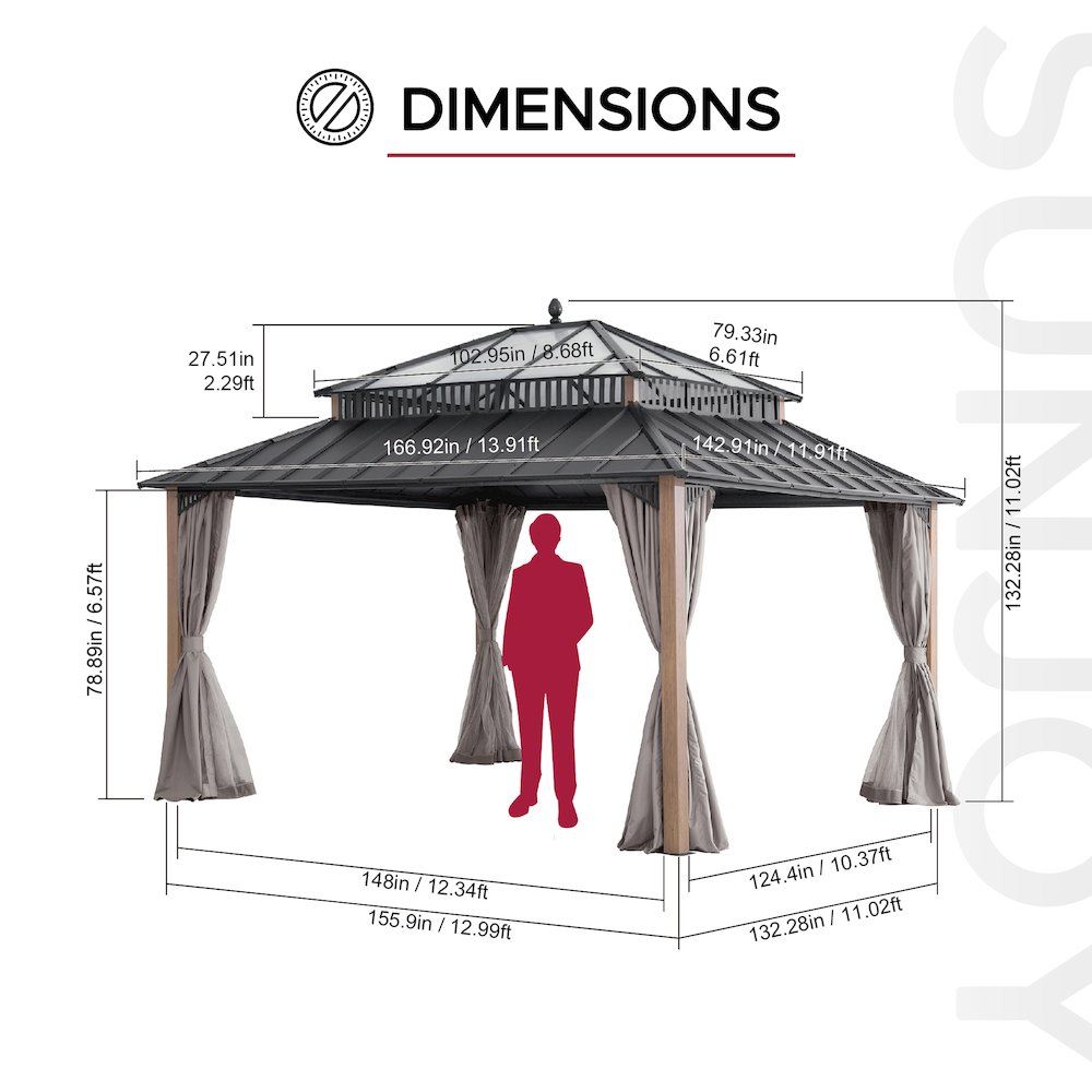 14 ft. x 12 ft. Kingston Extra-Tall