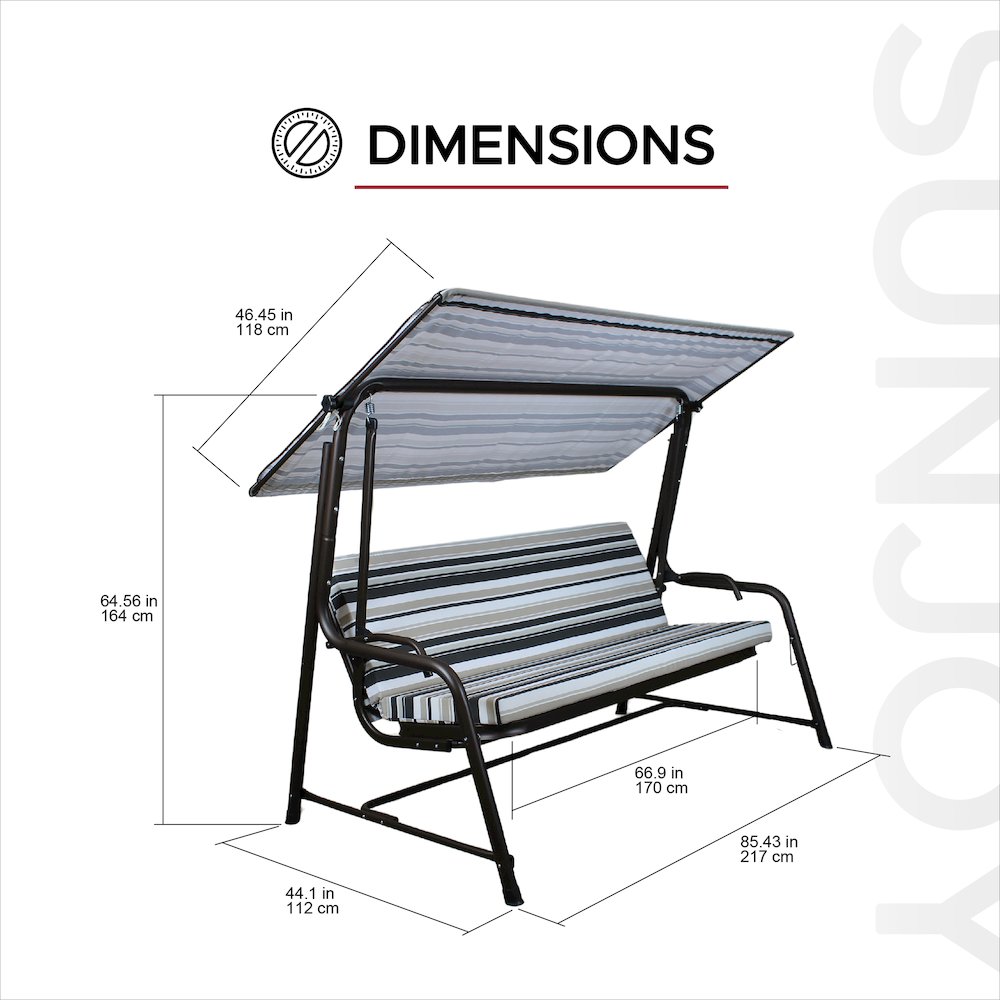 4-Seat Luxury Swing and Bed with Elastic Metal Mesh Seat