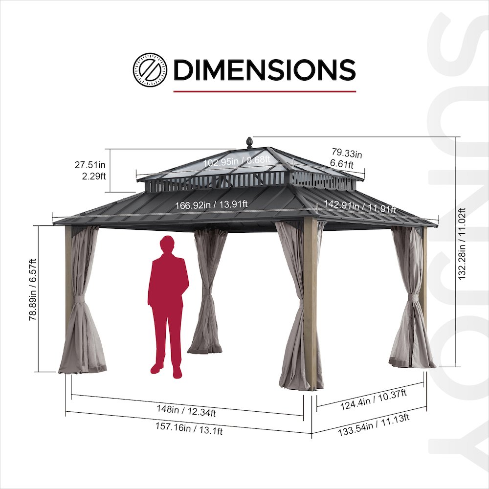 14 ft. x 12 ft. Kingston Extra-Tall