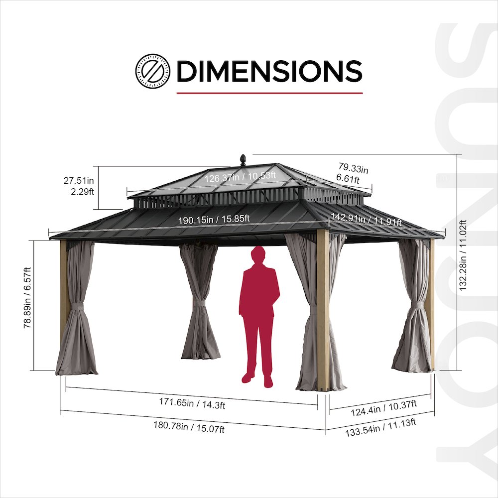 16 ft. x 12 ft. Kingston Extra-Tall