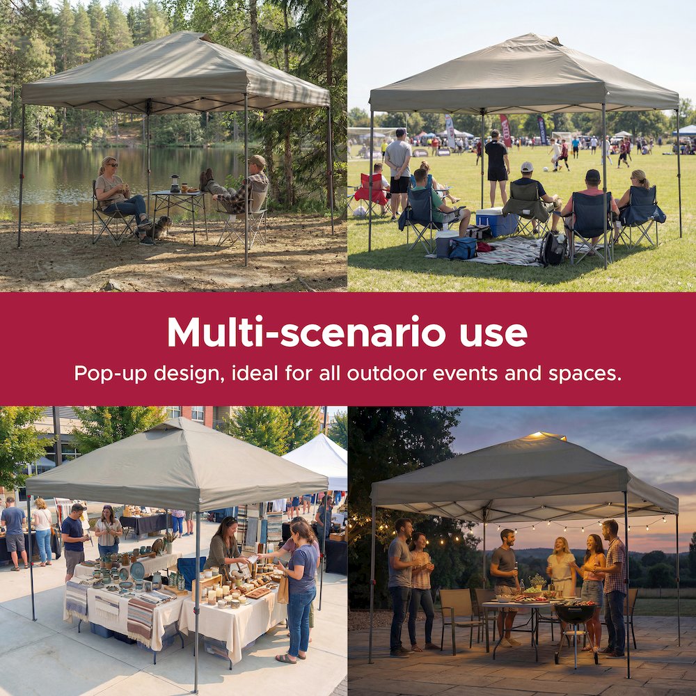10 ft. x 10 ft. POP UP Gazebo with Detachable LED Light