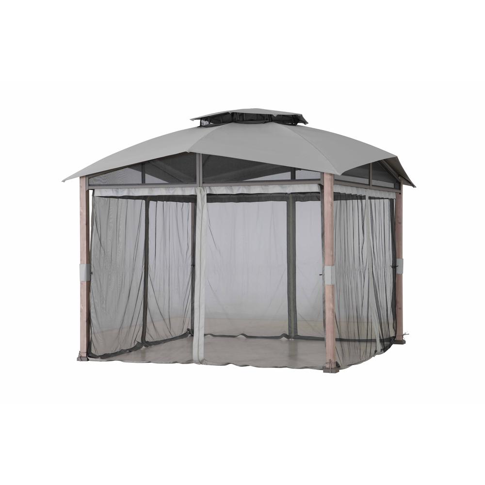 Sunjoy 12ft. X 12ft. Soft Top Gazebo with Netting