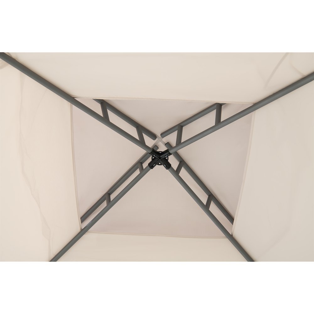 10 ft. x 10 ft. Outdoor Modern 2-Tier Steel Frame Soft Top Gazebo