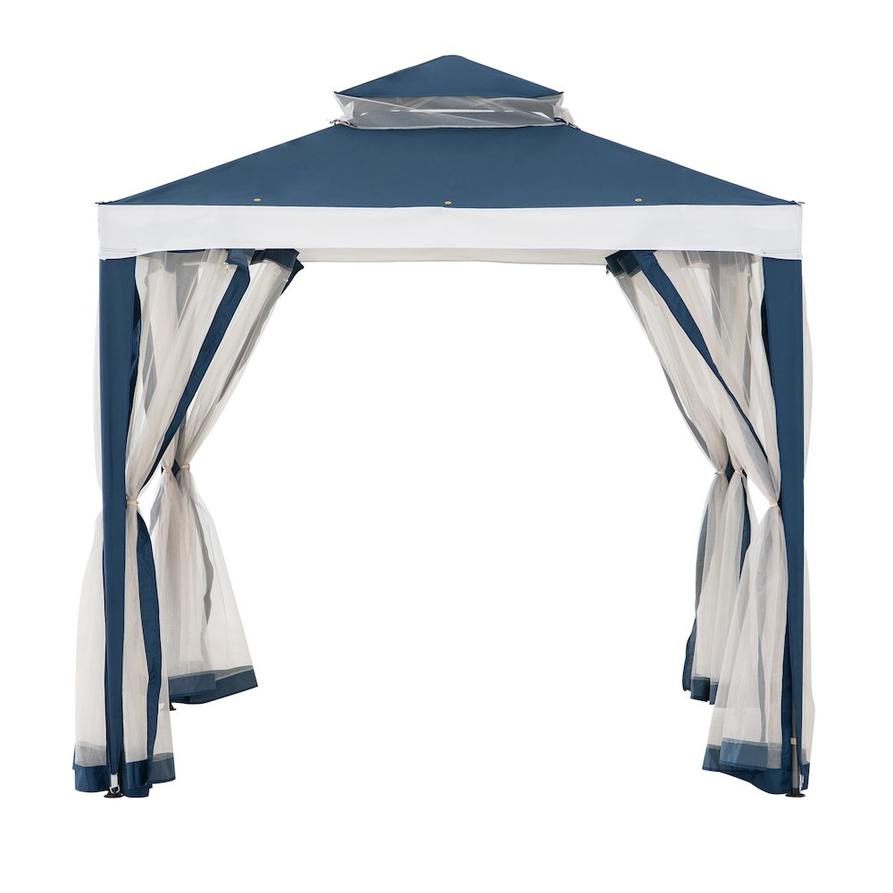 8 ft. x 8 ft. Outdoor Patio Gazebo with Mosquito Netting