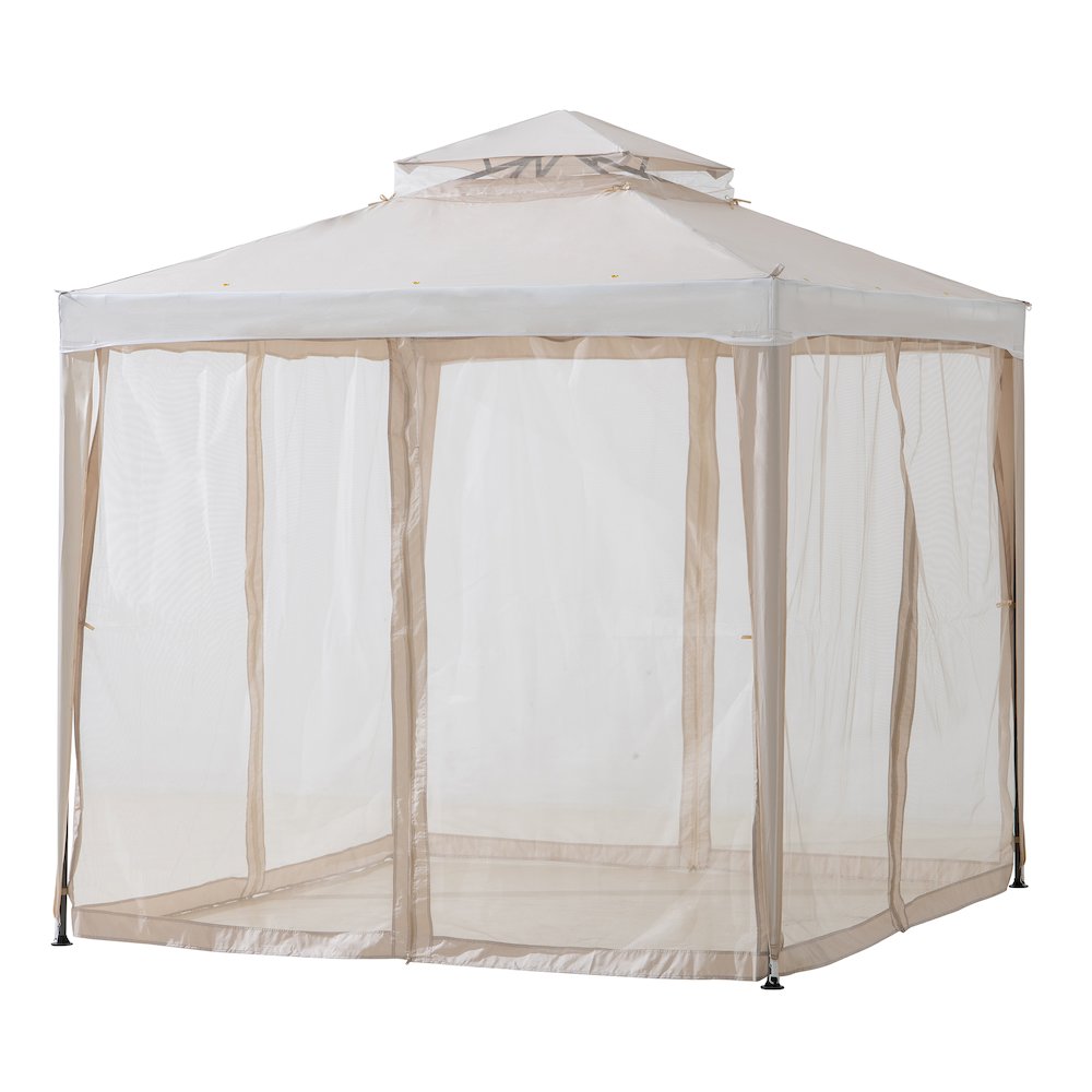 8 ft. x 8 ft. Outdoor Patio Gazebo with Mosquito Netting