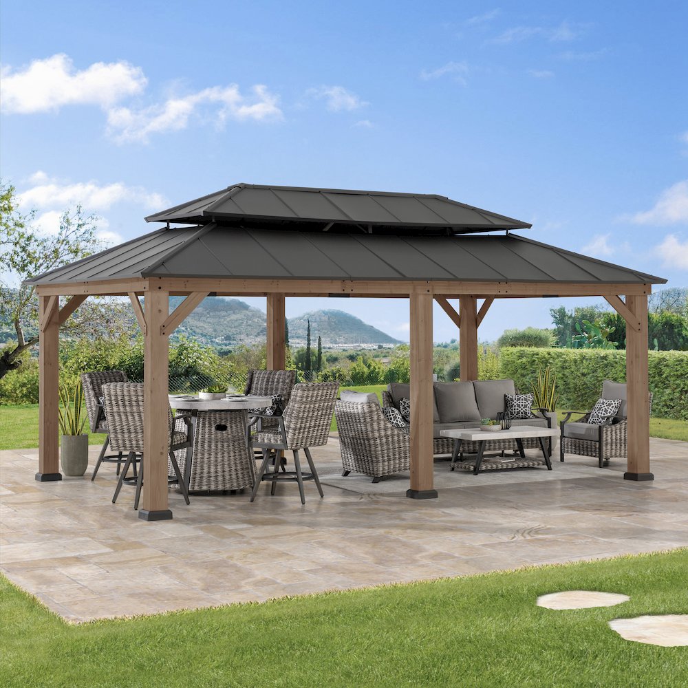 12 ft. x 20 ft. Outdoor Patio Steel Hardtop Gazebo