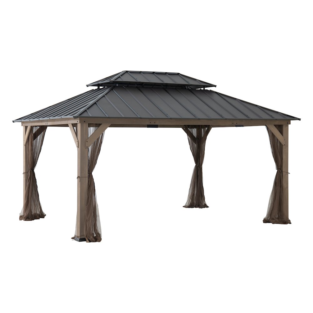 12×16 Archwood Iron Roof Tent + Mosquito Net (with Lights)