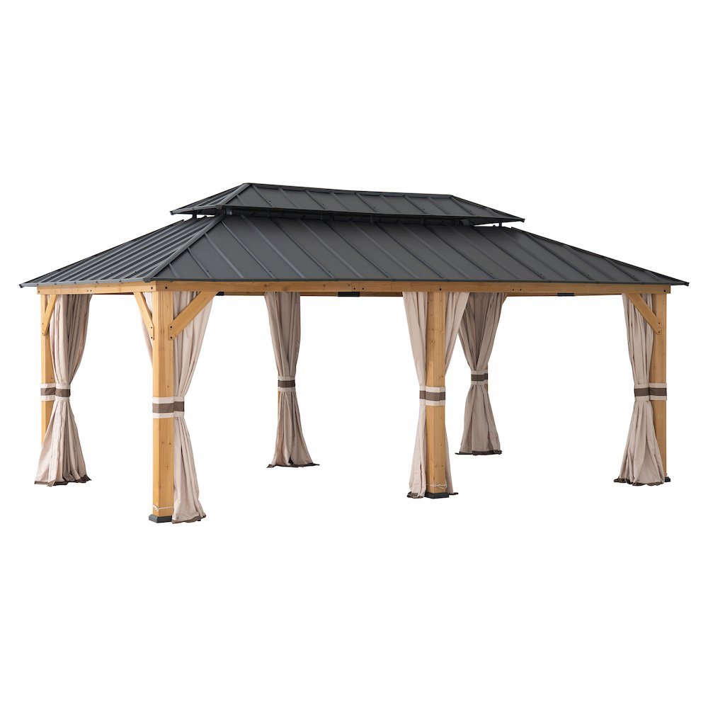 12×20 Archwood Iron Roof Tent + Mosquito Net (with Lights)