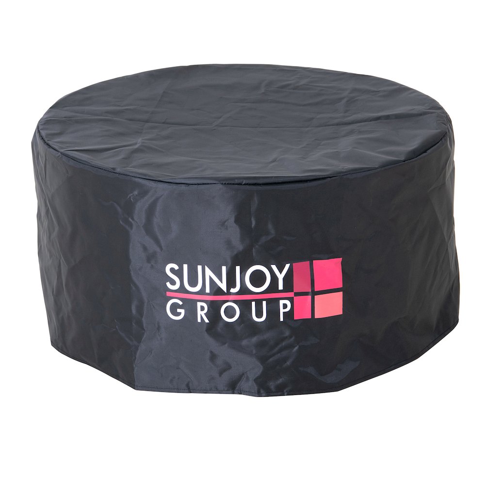 Lawrence 28. Black Steel Wood Burning Outdoor Smokeless Fire Pit with PVC Cover