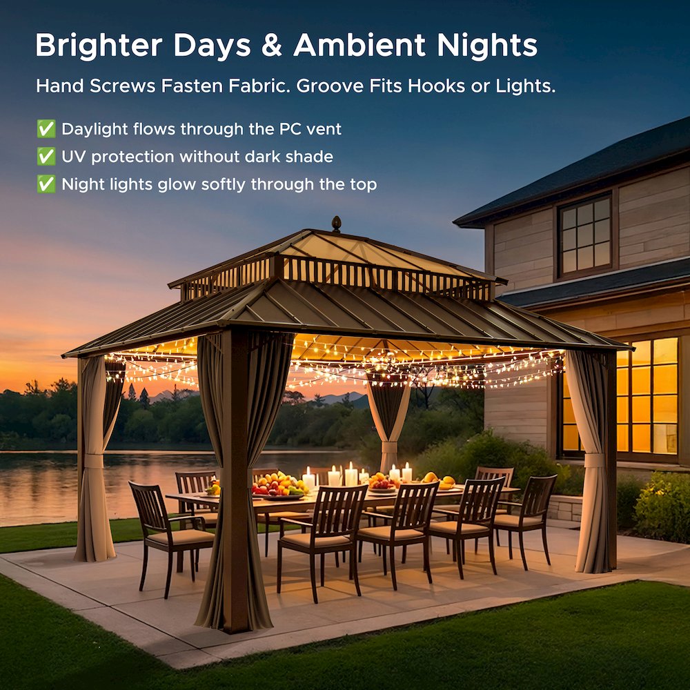 Wide Hardtop Gazebo