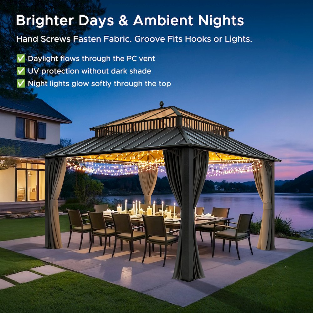 Wide Hardtop Gazebo
