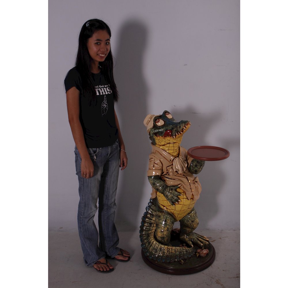 Crocodile Butler with Tray 39″