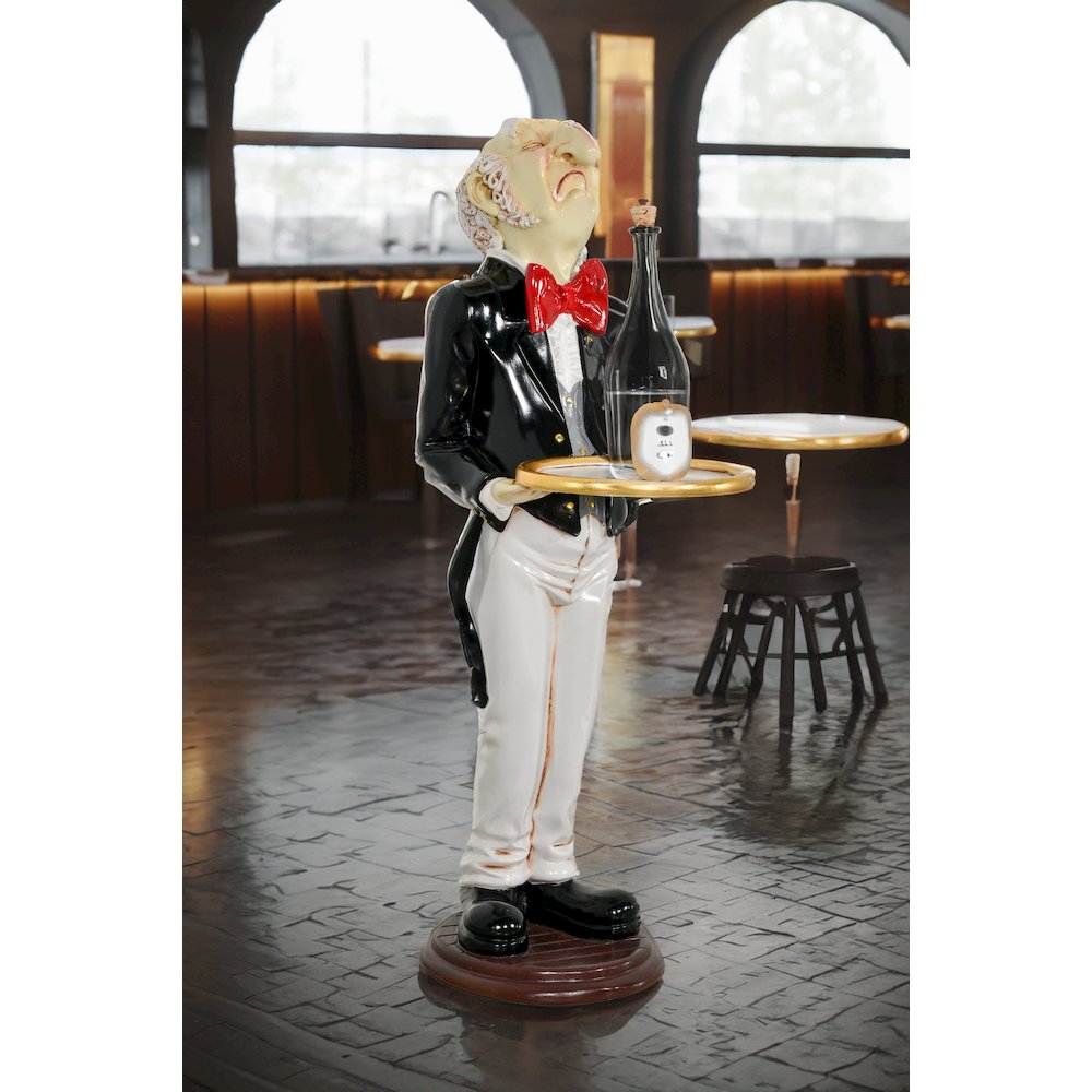 Uppity Connoisseur Butler with Tray 37 Inch Tall
