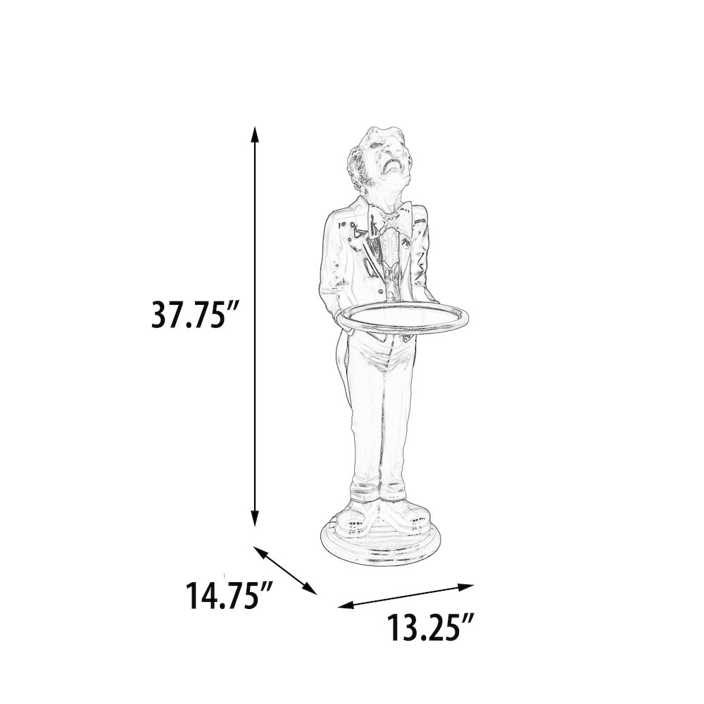 Uppity Connoisseur Butler with Tray 37 Inch Tall