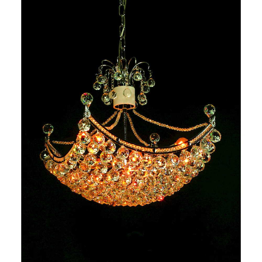 Crystal Orb Basket Chandelier