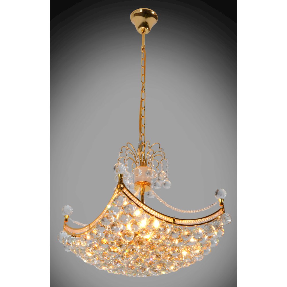 Crystal Orb Basket Chandelier