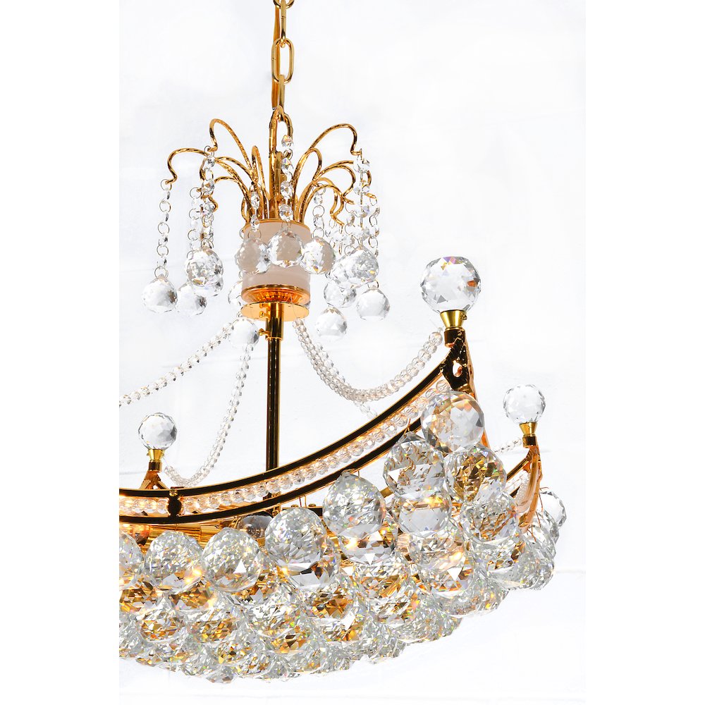 Crystal Orb Basket Chandelier
