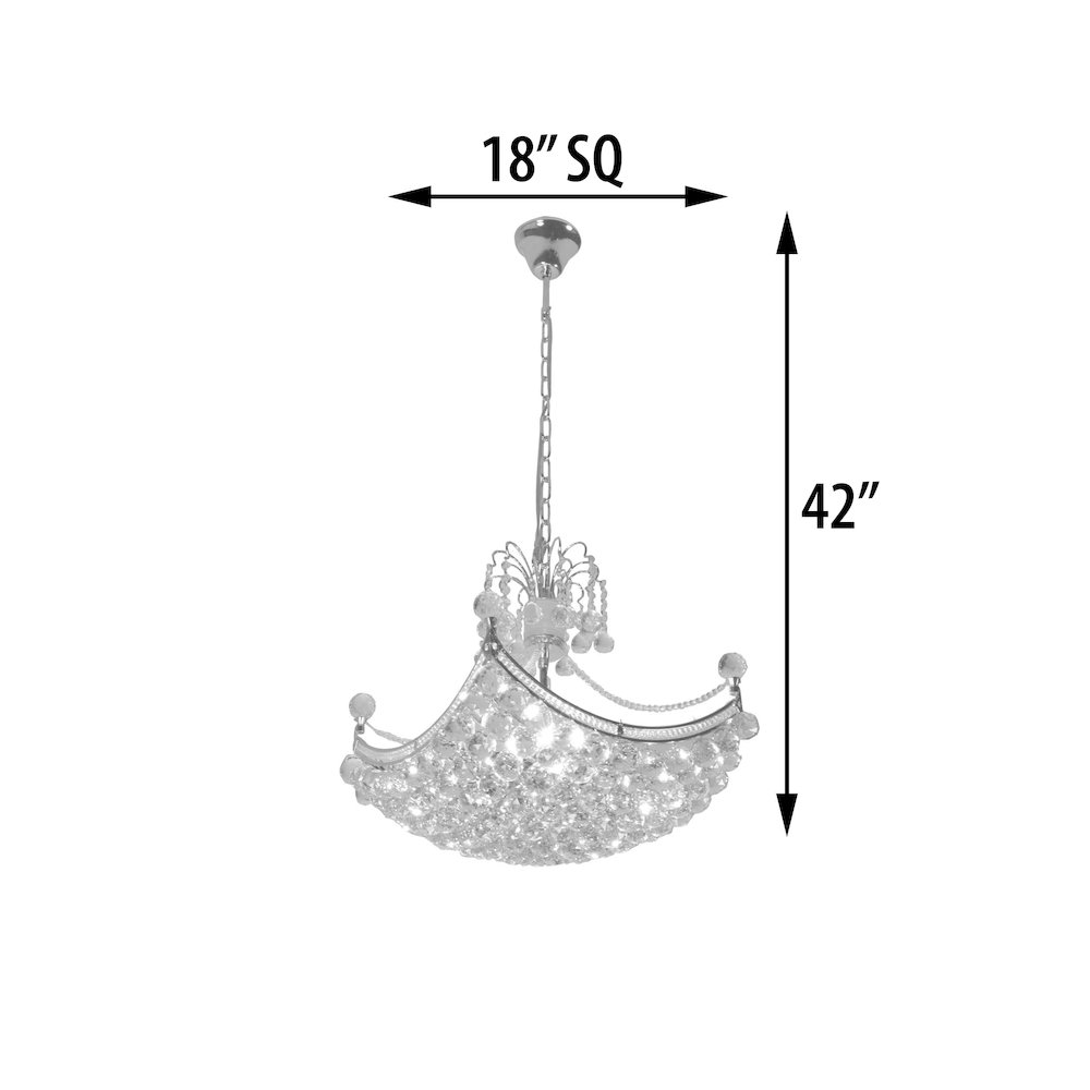 Crystal Orb Basket Chandelier