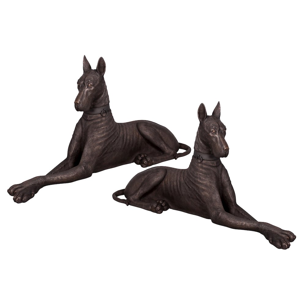 Great Dane Faux Bronze Set of 2