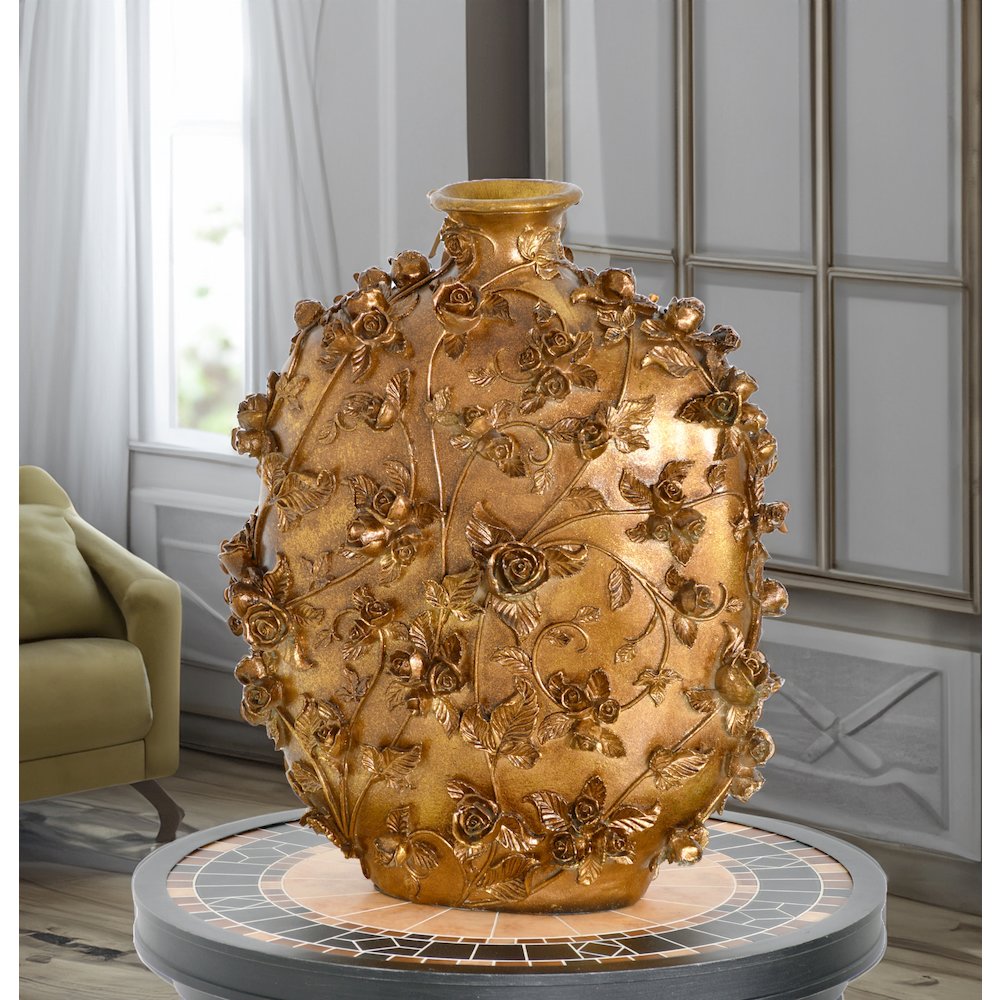 Golden Garden Jar Vase
