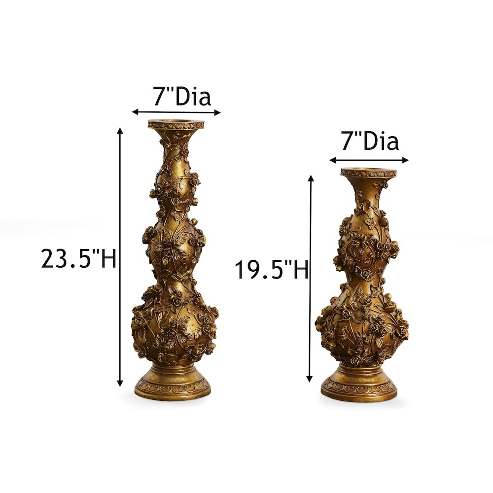 Golden Gardens 2 Piece Candleholder Set