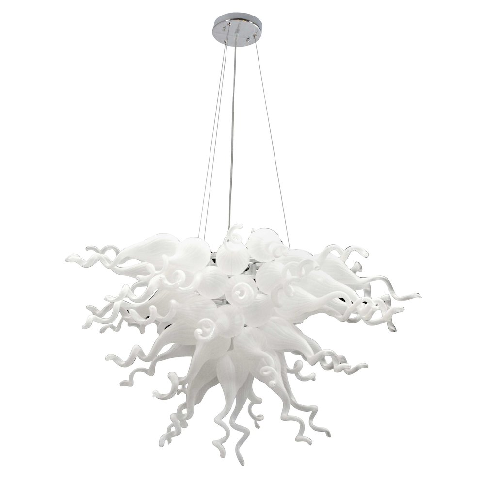 White Burst Chandelier