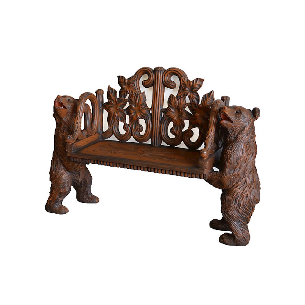 Two Bears Holding Bench